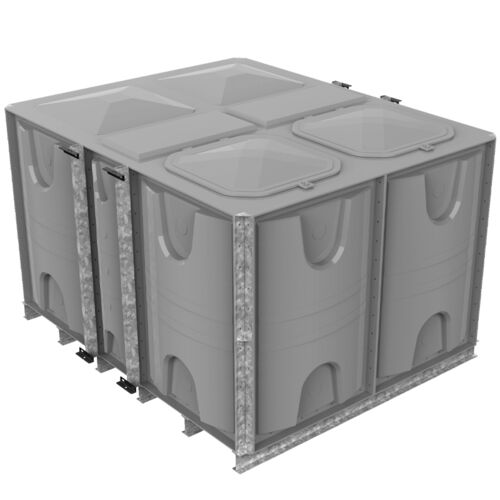 PW.2.5X2X1.5.IFB.DIV.AG(1+1) - 7500 LITRE DIVIDED SECTIONAL WATER TANK, INTERNALLY FLANGED BASE (IFB)