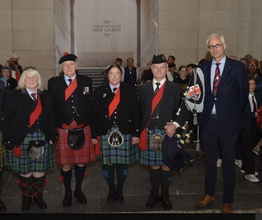 Stuart Liddell MBE at the Menin Gate, Ypres