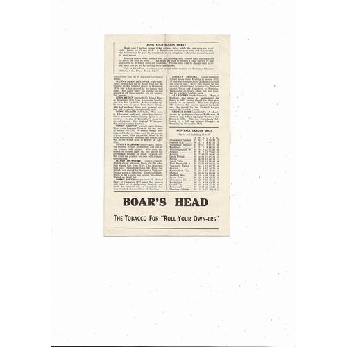 1956/57 Charlton Athletic v Tottenham Hotspur Football Programme