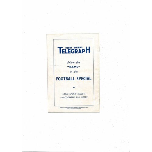 1959 England v Scotland Schools International Football Programme @ Derby