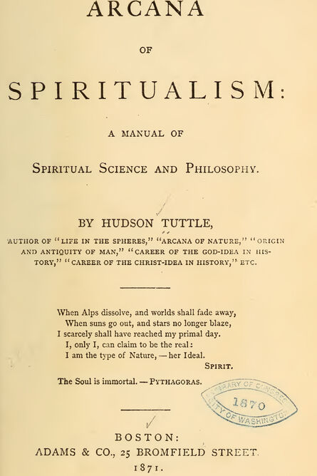 1871 | Arcana of Spiritualism
