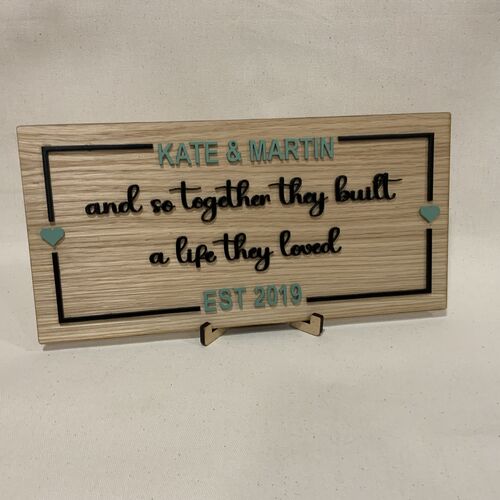 Personalised Couple Wooden Sign