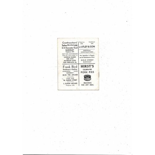 1962/63 Barnsley v Wrexham Football Programme