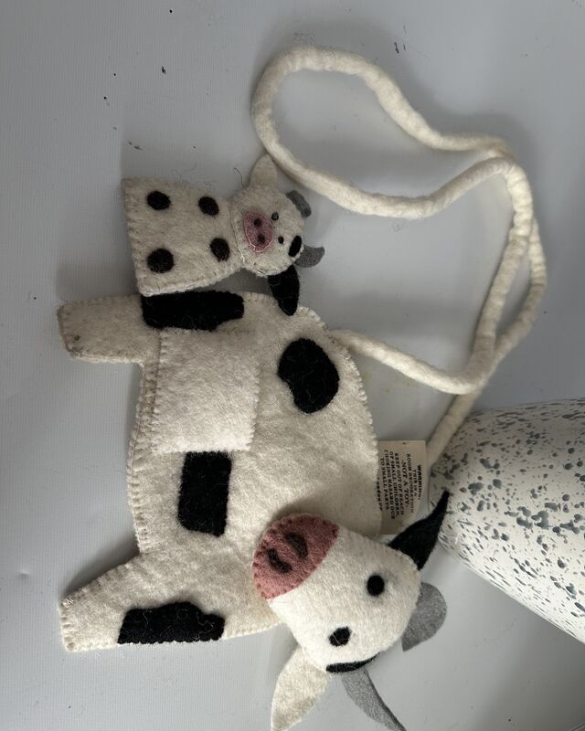 Cow puppet bag