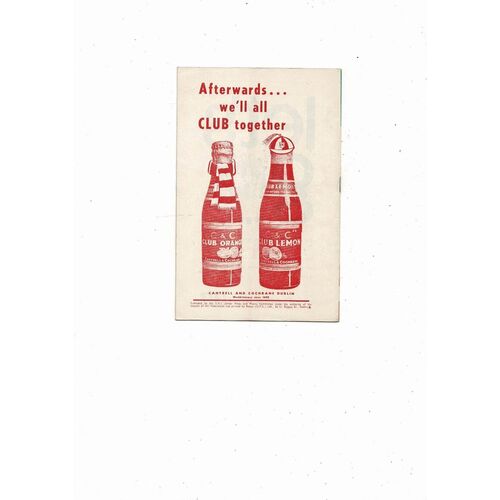 1963 Republic of Ireland v Austria Football Programme