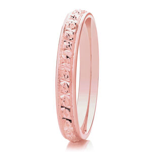 9ct 2.5mm DIAMOND CUT diamond illusion ring