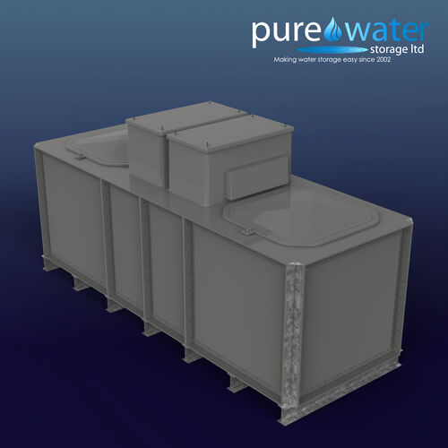 PW.3X1X1.IFB.DIV.AB(1.5+1.5) - 3000 LITRE DIVIDED SECTIONAL WATER TANK, INTERNALLY FLANGED BASE (IFB) C/W FVH