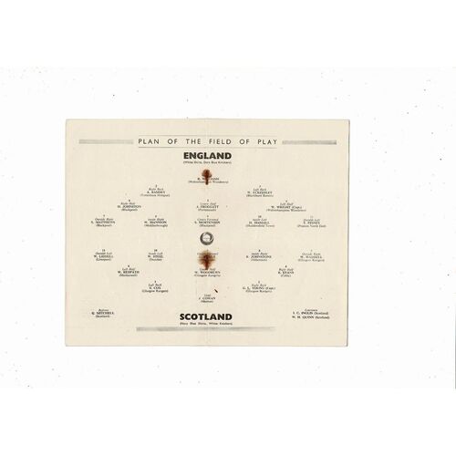 1951 England v Scotland Football Programme