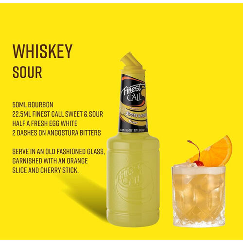 Finest Call Sweet & Sour Premium Mixer for Cocktails - 1 Litre