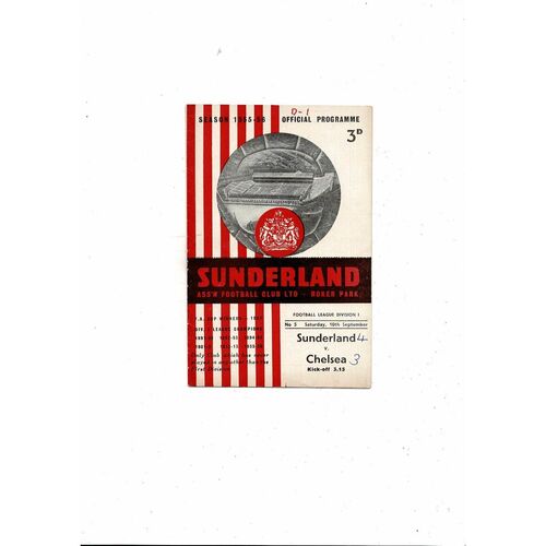 Sunderland Home Football Programmes