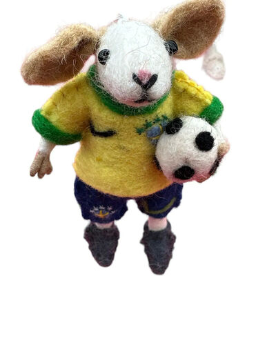 Brazil Football Mouse Decoration