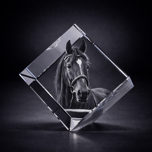 Iona 3D Crystal Cube Photo Gift UK 8×8×8 cm