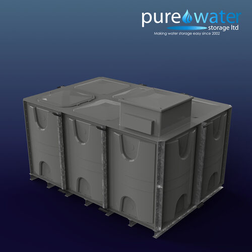 PW.3X2X1.5.IFB.AB - 9000 LITRE SECTIONAL WATER TANK, INTERNALLY FLANGED BASE (IFB) C/W FVH