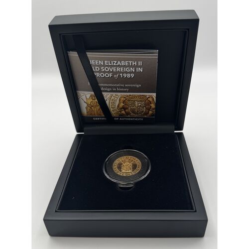 1989 QE11 full gold proof sovereign