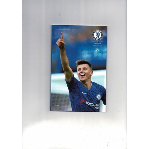 Chelsea v Valencia Champions League Football Programme 2019/20