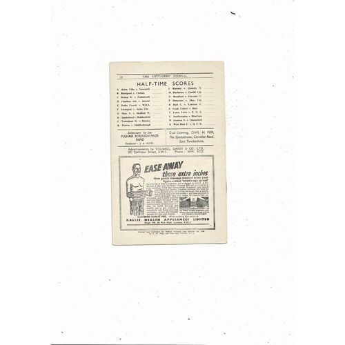 1950/51 Fulham v Everton Football Programme