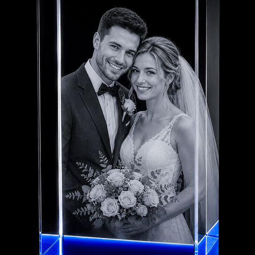 Wedding 3D Crystal Gifts | 3d Crystal Shop | 3d crystal glass engraving | Personalised 3d engraving  | 3d crystal photo