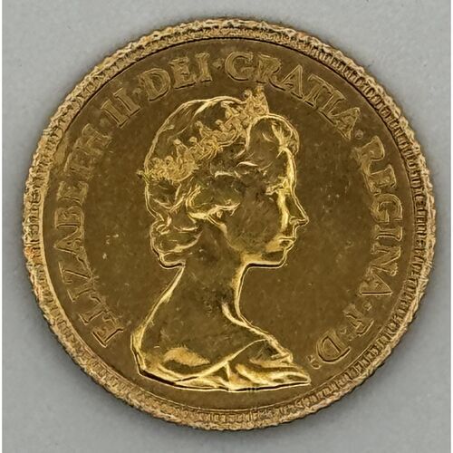 1982 QE11 gold half sovereign