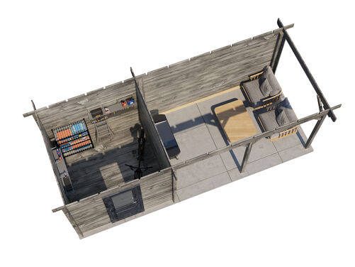 250cm x 250cm + 400cm Veranda