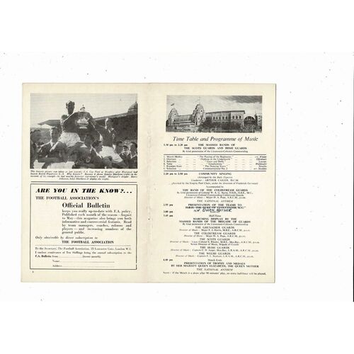 1954 Preston v West Bromwich Albion FA Cup Final Football Programme