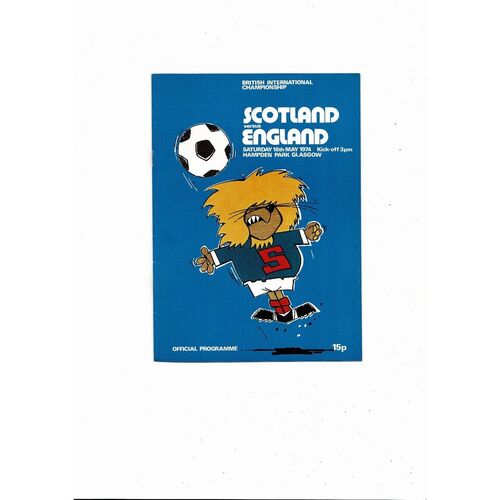 1974 Scotland v England Football Programme
