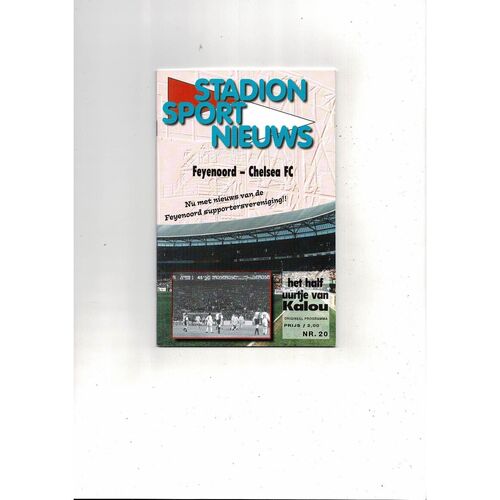 Feyenoord v Chelsea Champions League Football Programme 1999/00
