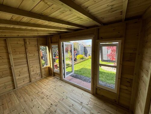 #PVC017 16x8 Pent Summer House Combi