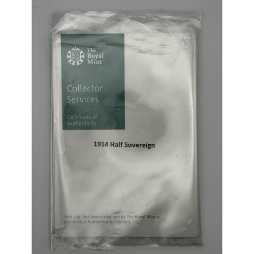 1914 George V gold half sovereign