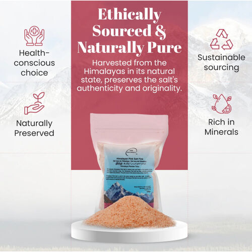 Himalayan Medium Pink Salt Fine Grains 800g Packet
