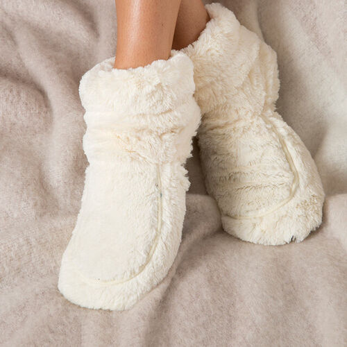 Warmies Marshmallow Cream Boots