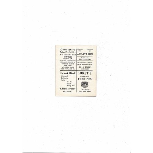 1961/62 Barnsley v Shrewsbury Town Football Programme