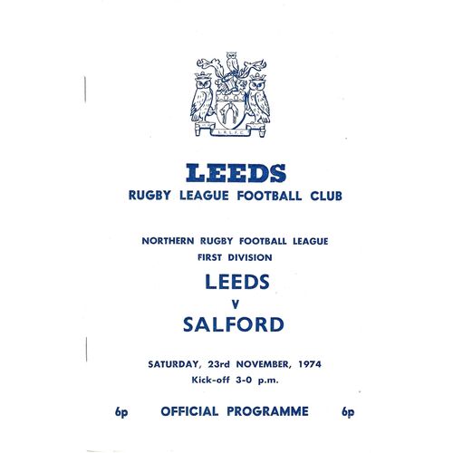 Salford Away Rugby League Programmes