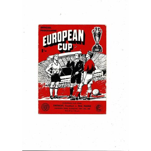 1960 Eintracht Frankfurt v Real Madrid European Cup Final Football Programme