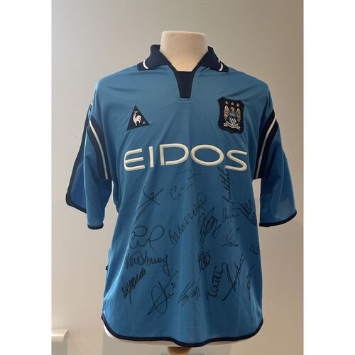 Manchester City Multi Signed Shirt 2001/02