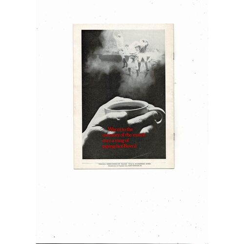 1969 England v Rumania Football Programme