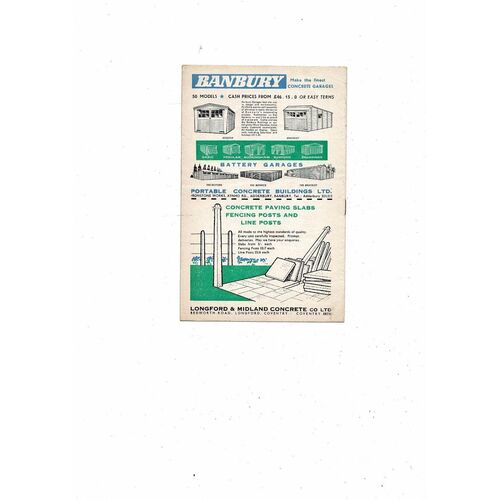 1959/60 Coventry City v Accrington Stanley Football Programme