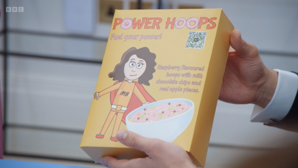 Power hoops cereal box