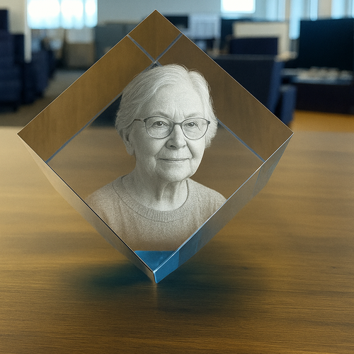 The Amazing 3D lona 8x8x8cm Ocean Blue Crystal Cube