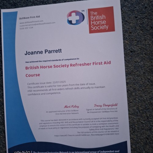 First Aid Refresher Course Completed