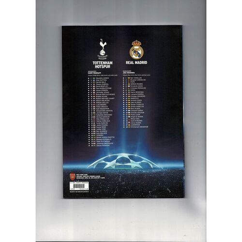 Tottenham Hotspur v Real Madrid Champions League Football Programme 2010/11
