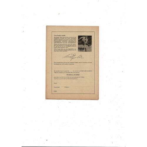 Hamburg v Manchester United Friendly Football Programme 1968/69