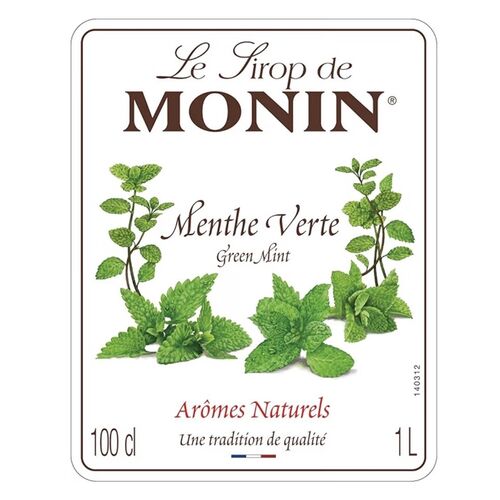 Green Mint Syrup by Monin - 1 Litre
