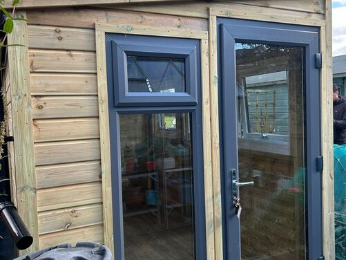 #PVC067 17x7 Pent Summer House Work Shop