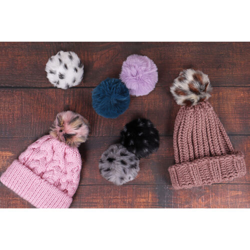 Spot Faux Fur Pom Pom 11cm