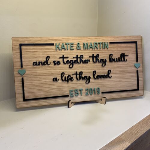 Personalised Couple Wooden Sign
