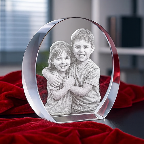 The 3D Harris 100x100x40mm Pure Crystal Circle