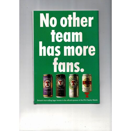 1991 Arsenal v Tottenham Hotspur Charity Shield Football Programme