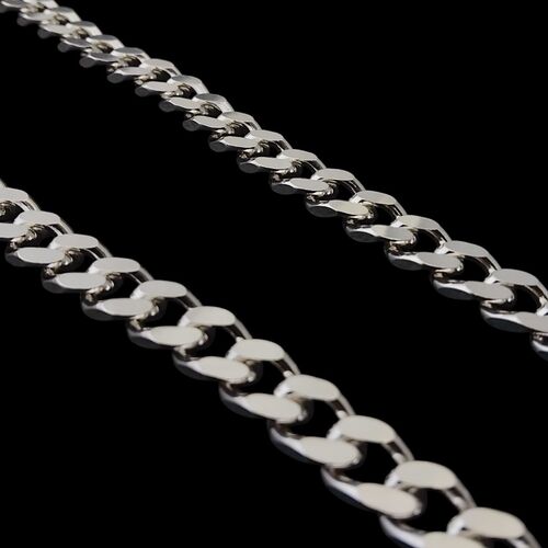 Heavy diamond cut curb chain