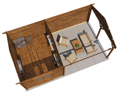 300cm x 400cm + 400cm Veranda