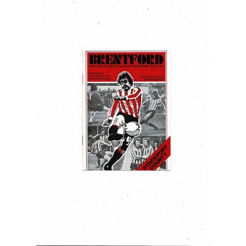 1976/77 Brentford v Stockport County Football Programme